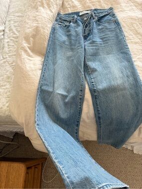 Denim Forum Light Blue Straight Leg Jeans